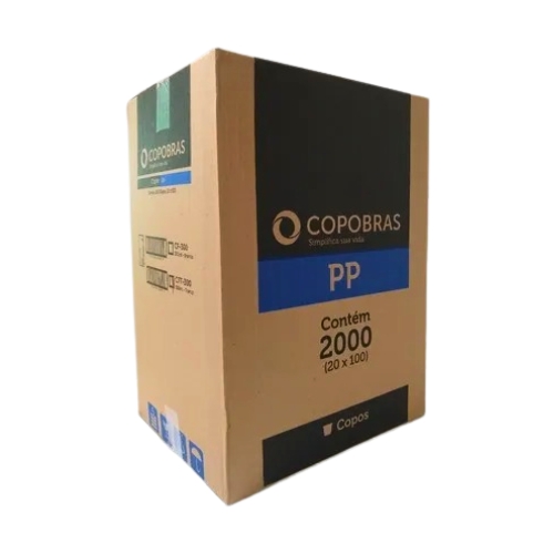 COPO DESCARTAVEL TRANSPARENTE  300ML PP 20X100UNIDADE COPOBRAS