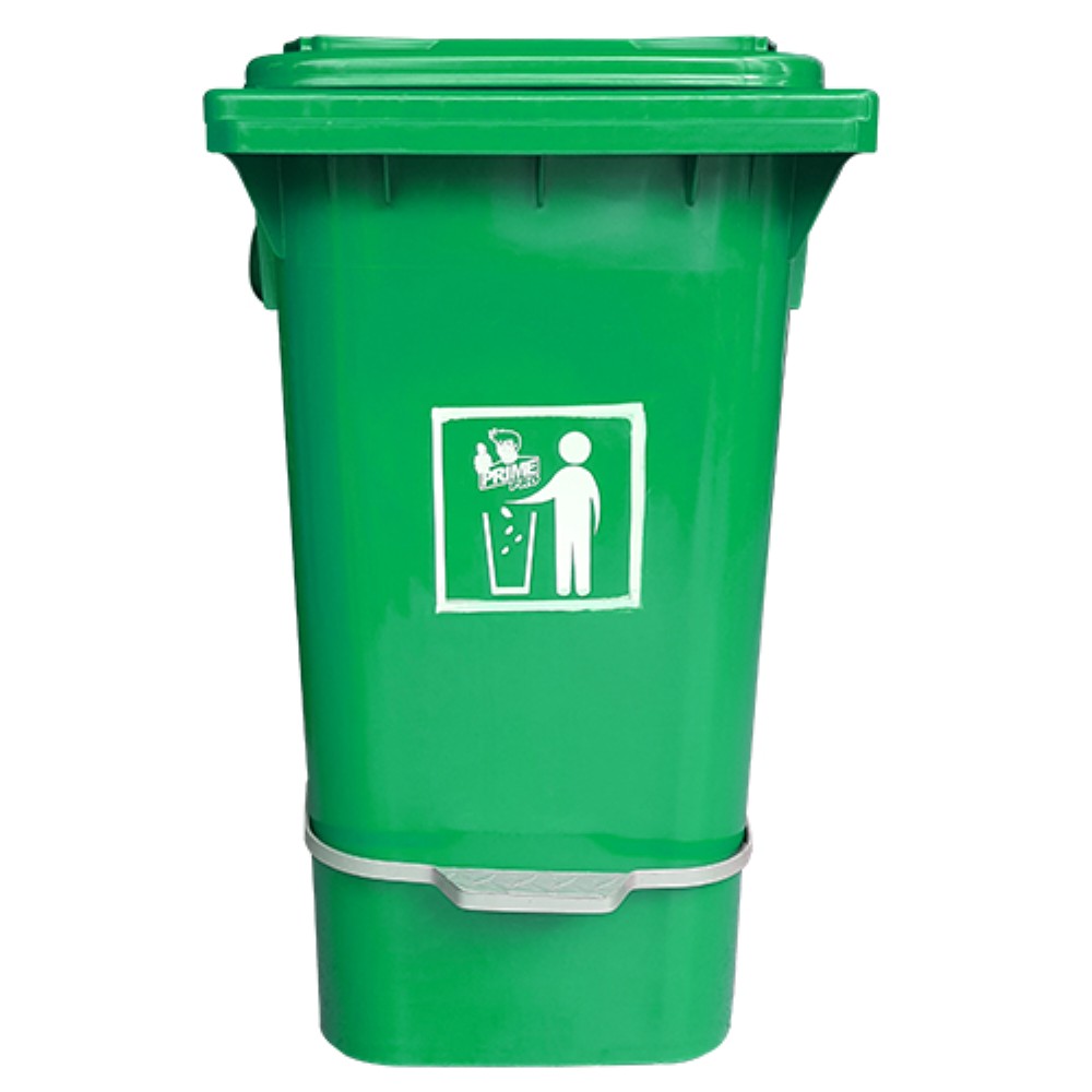 CONTEINER PLASTICO 240L VERDE COM PEDAL PRIME PRO