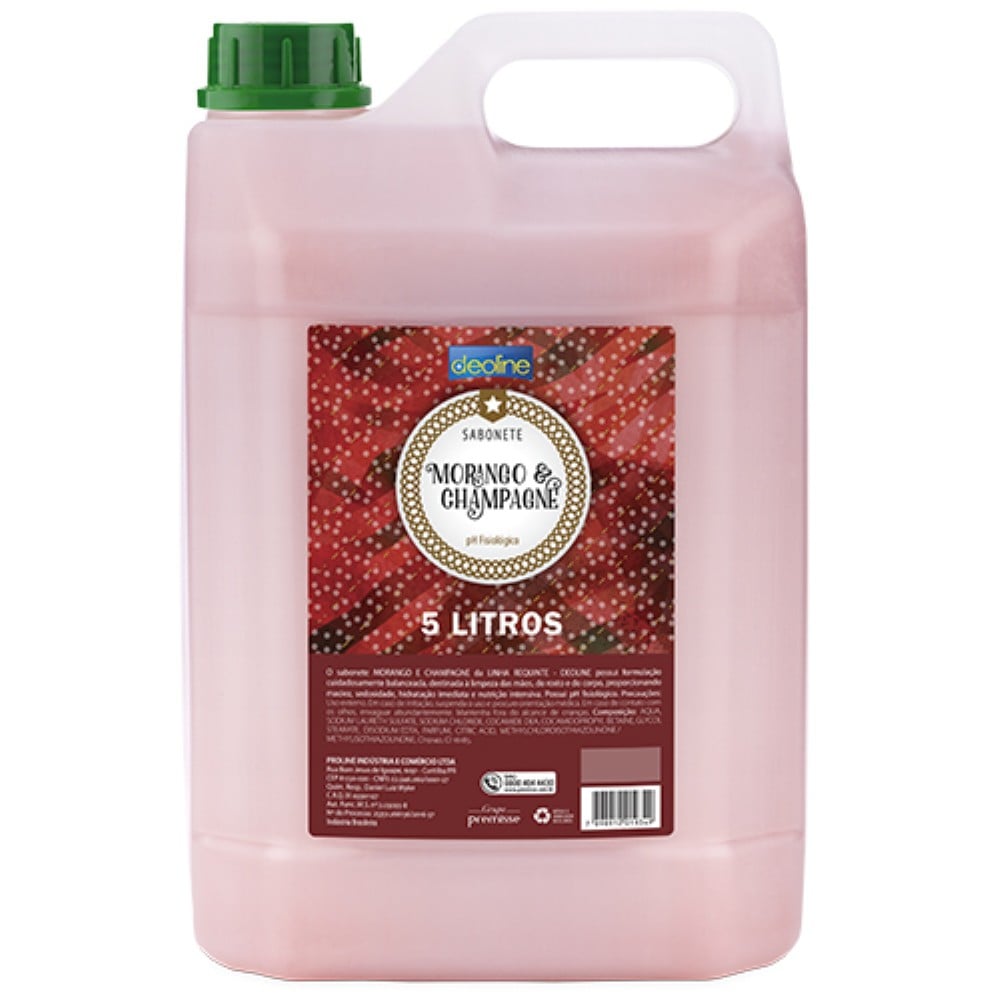 SABONETE PREMISSE 5L MORANGO E CHAMPANHE