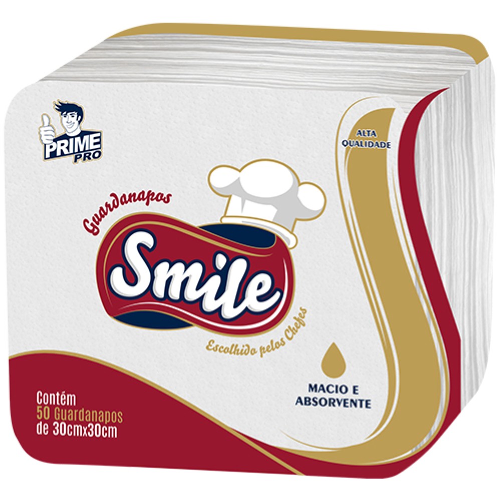 GUARDANAPO SMILE GC33 30X30CM 12X50UN
