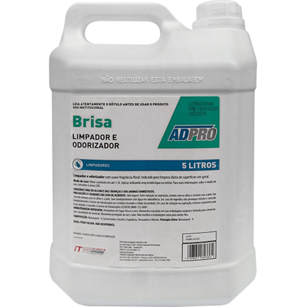 LIMPADOR PERFUMADO BRISA DILUICAO 1:10 ADPRO 5L