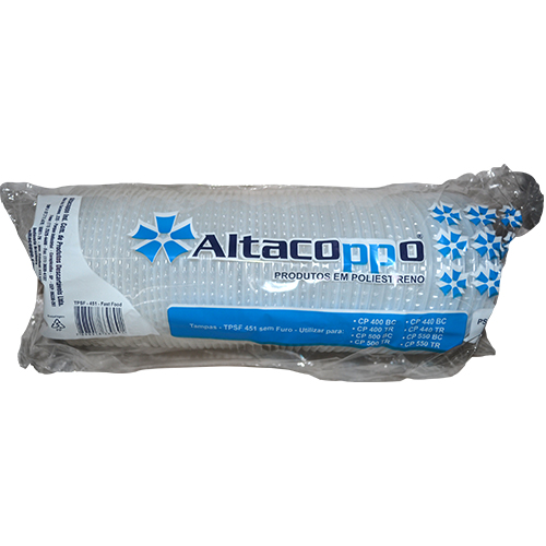TAMPA PLASTICA TRANSPARENTE COPO 400 A 550ML 20X50 ALTACOPPO 