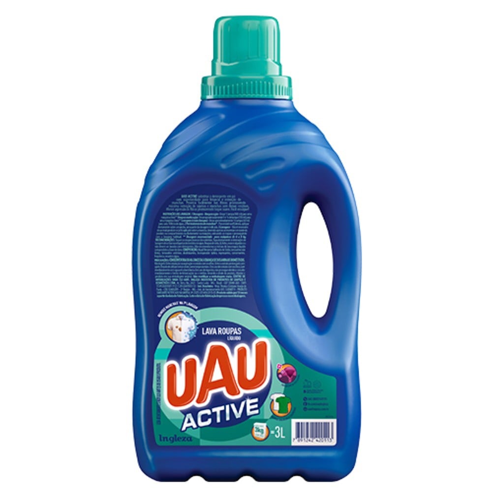 LAVA ROUPA LIQUIDO UAU ACTIVE 3LT