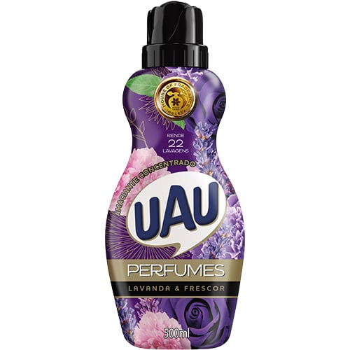 AMACIANTE DE ROUPA UAU CONCENTRADO LAVANDA E FRESCOR 500ML