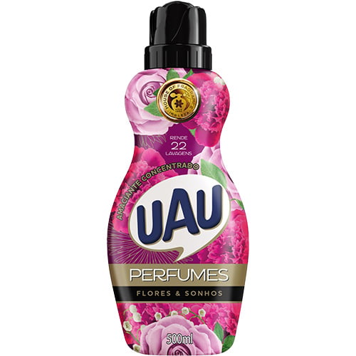 AMACIANTE DE ROUPA UAU CONCENTRADO FLORES E SONHOS 500ML