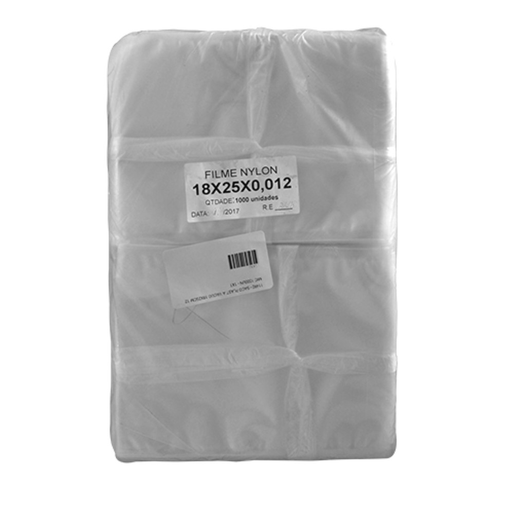SACO PLASTICO A VACUO 18X25CM 12 MICRAS 1000UN