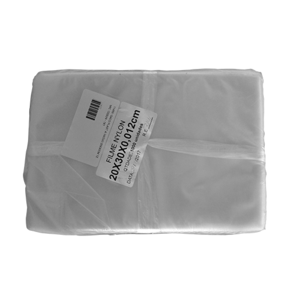 SACO PLASTICO A VACUO 20X30CM 12 MIC 1000 UNIDADES