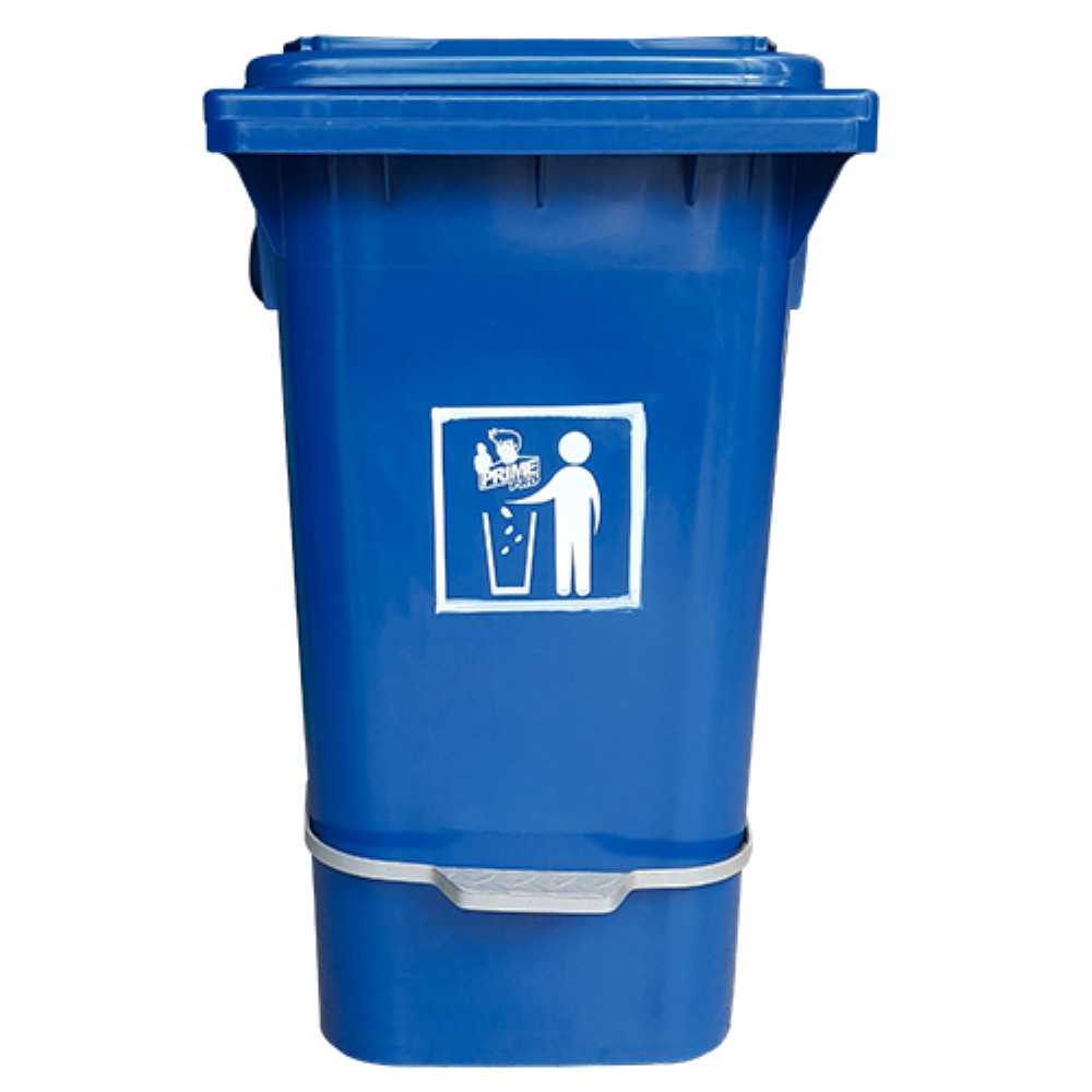 CONTEINER PLASTICO 240LT AZUL COM PEDAL PRIMEPRO