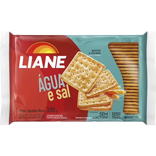 BISCOITO AGUA E SAL LIANE 330GR