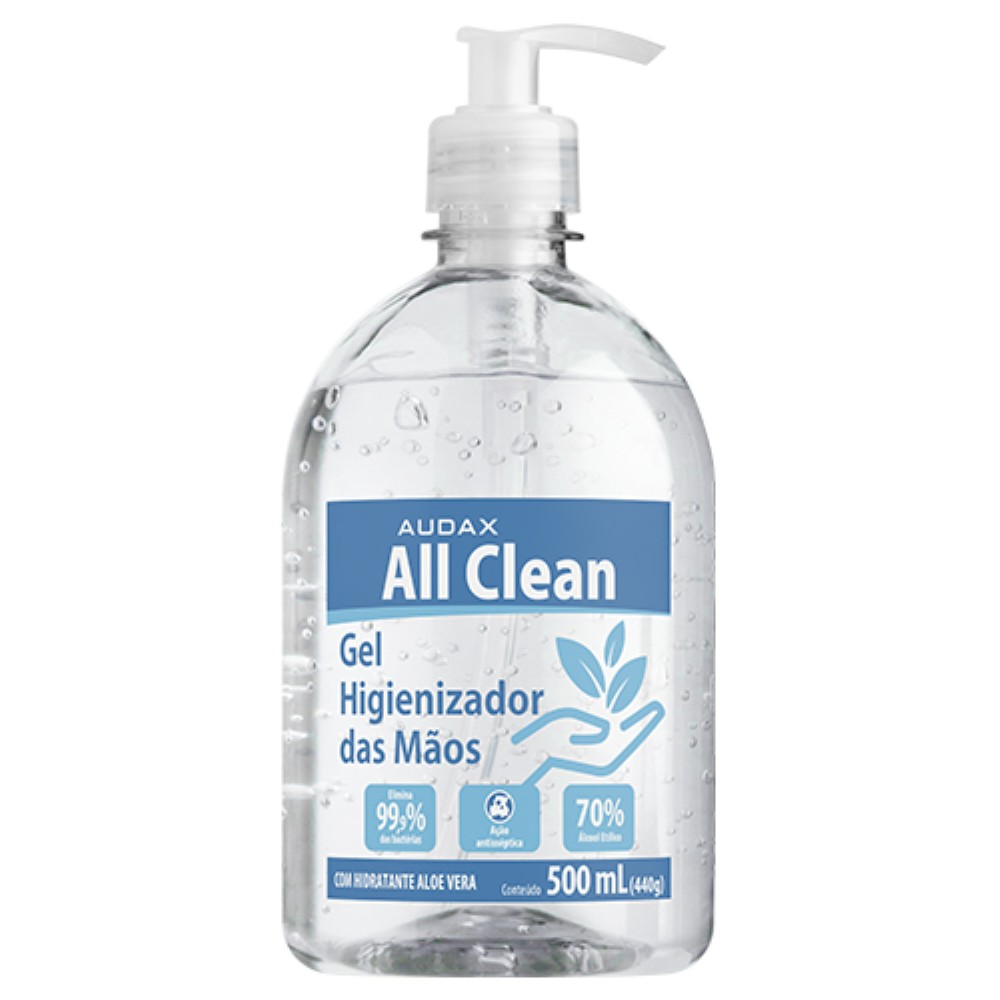 ALCOOL GEL ANTISSEPTICO PUMP 500ML ALL CLEAN