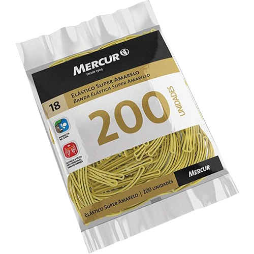 ELASTICO MERCUR AMARELO 1X200UN
