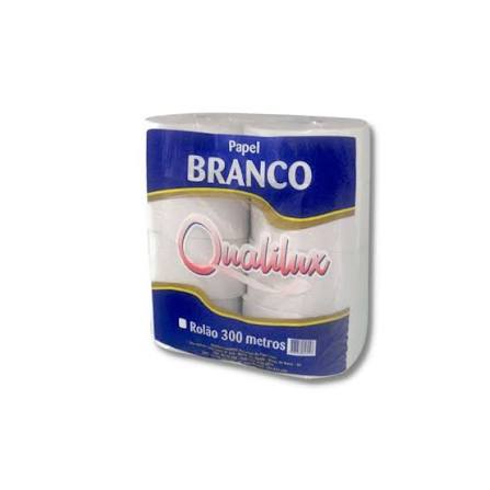 PAPEL HIGIENICO INSTITUCIONAL QUALILUX BRANCO 8X300M
