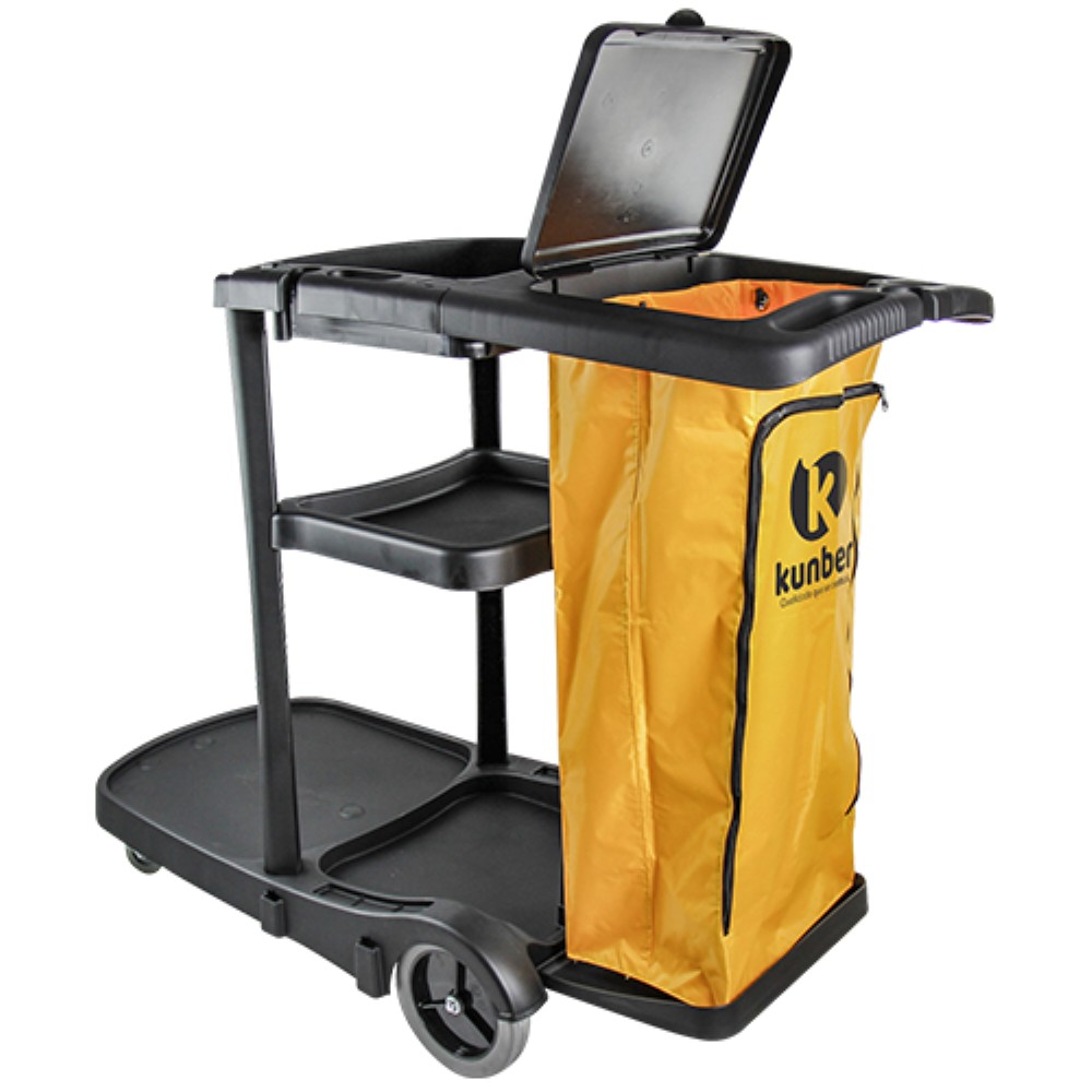 CARRO FUNCIONAL PLASTICO PRETO VINIL ZIP KUNBER