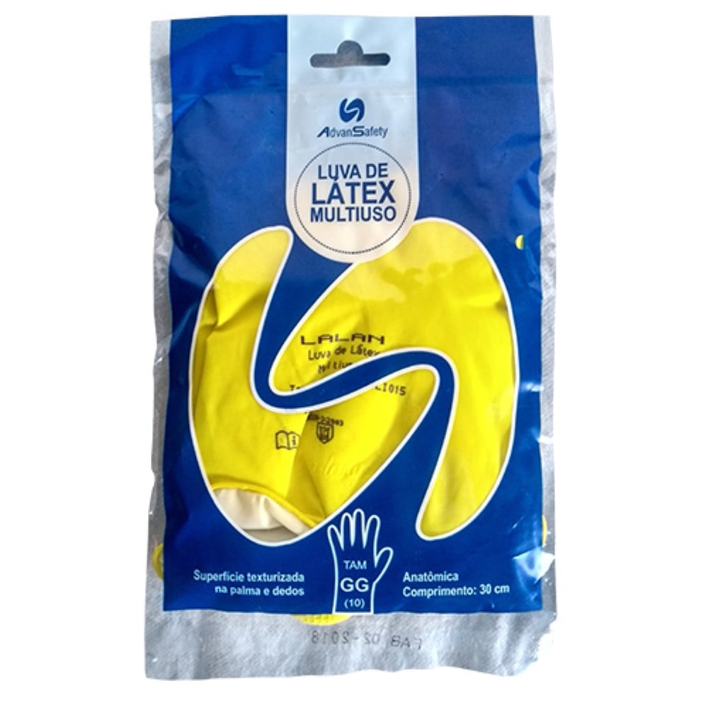 LUVA LATEX AMARELA XG MULTIUSO ADVANSAFETY