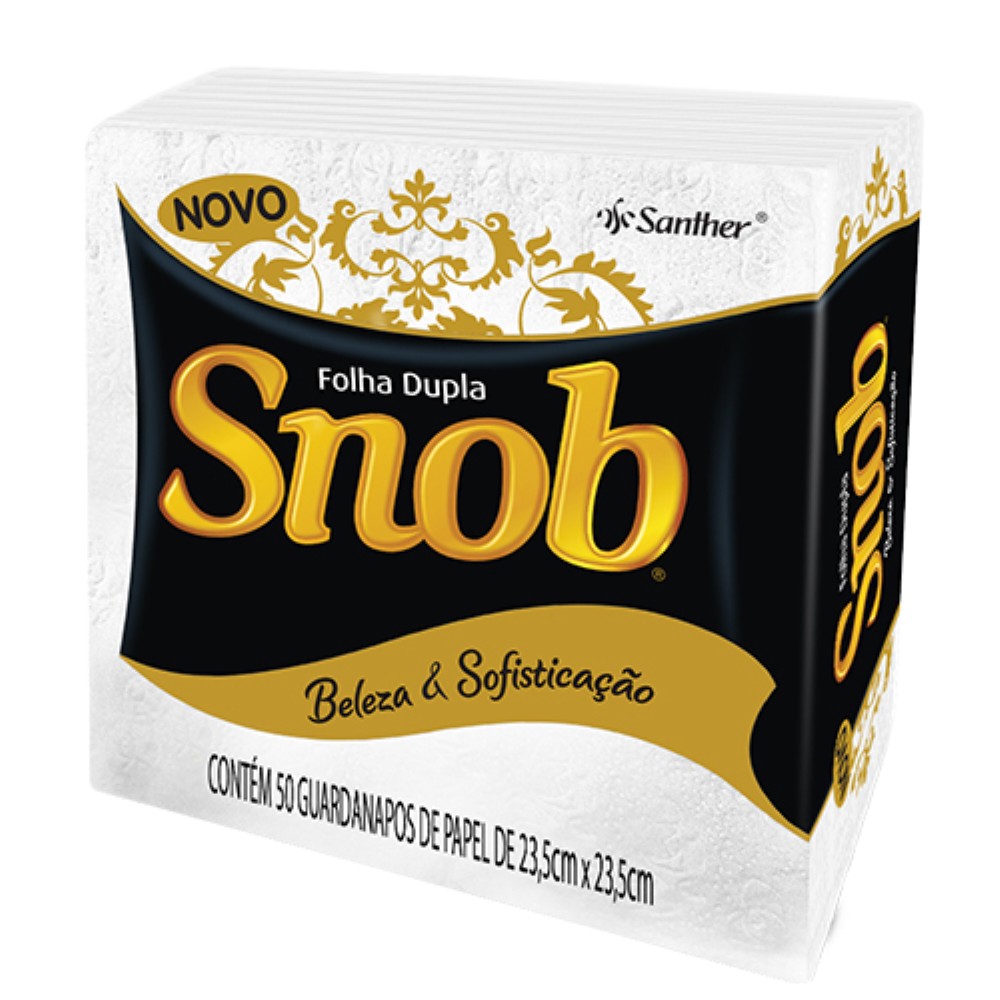 GUARDANAPO SNOB GGP23 FOLHA DUPLA 23,5X23,5COM 8X50 UNIDADES