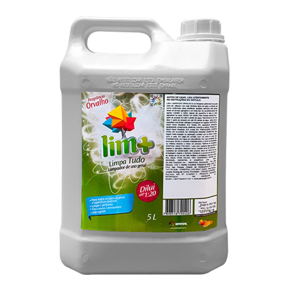 LIMPADOR GEL LIMPA TUDO ORVALHO LIM+ 5L