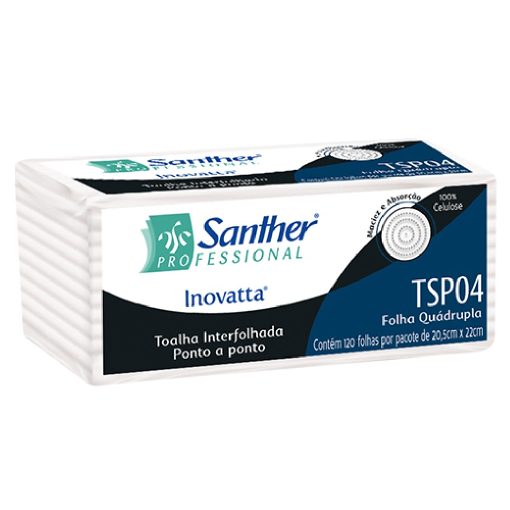 TOALHA PAPEL 2 DOBRAS FOLHA QUADRUPLA 1200 FOLHAS 22X20,5CM 