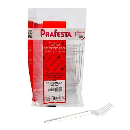 GARFO DESCARTAVEL LEVE PREMIUM CRT 50 UNIDADES PRAFESTA