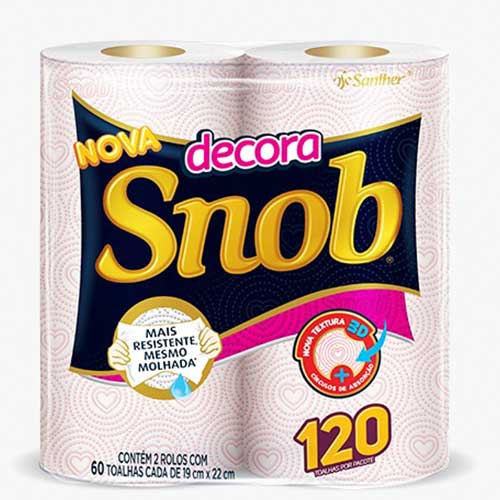 TOALHA PAPEL DECORA 1X12X2RL 120 FOLHAS SNOB 