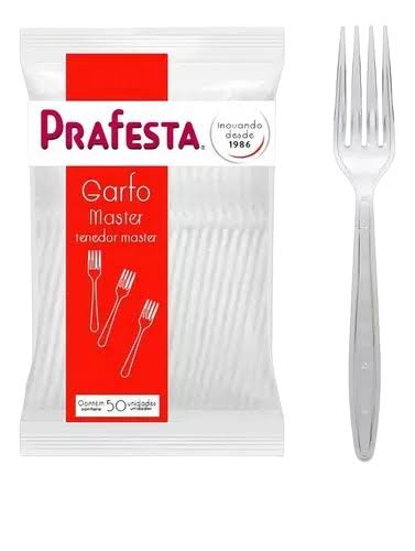 GARFO DESCARTAVEL SOBREMESA CRISTAL 1X1000UNIDADE PRAFESTA  