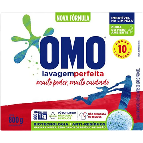 SABAO EM PO OMO LAVAGEM PERFEITA 800G 
