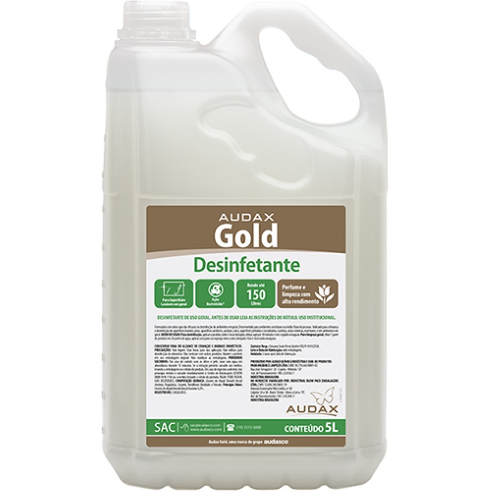 DESINFETANTE GOLD EUCALIPTO AUDAX 5L DILUICAO 1/30