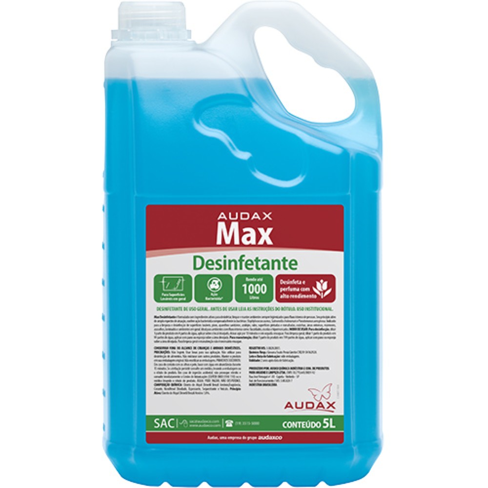 DESINFETANTE MAX TALCO AUDAX 5L  DILUICAO 1/200