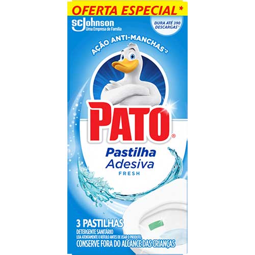 PATO PASTILHA ADESIVA FRESH COM 3UND 