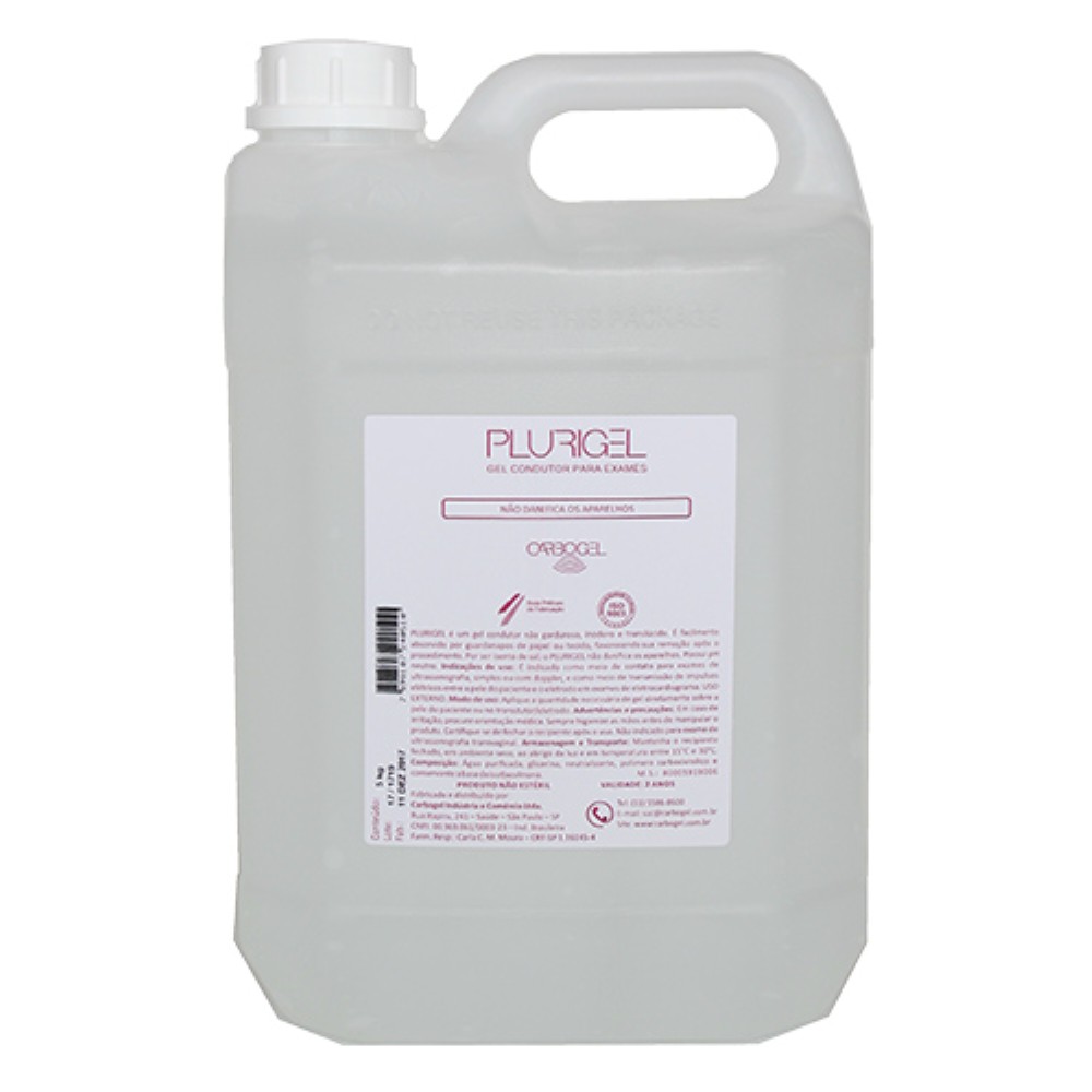GEL ULTRASSOM E ELETRO 5L PLURIGEL