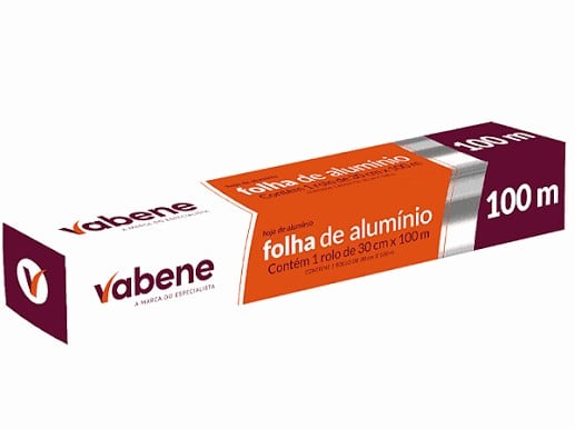 PAPEL ALUMINIO 30CMX100M VABENE