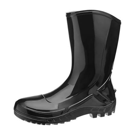 BOTA PVC PRETA CANO ALTO TAMANHO 36