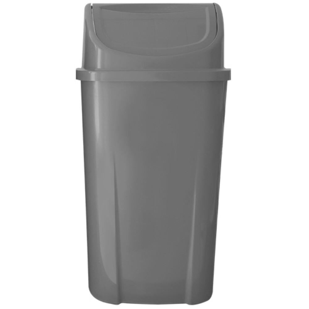 LIXEIRA COM TAMPA BASCULANTE CINZA 60LTS PRIMEPRO 