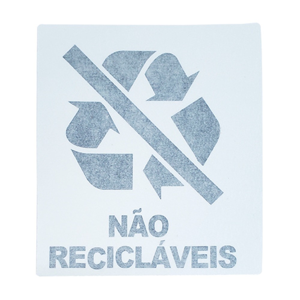 ADESIVO COLETA SELETIVA 15X15 NAO RECICLAVEIS