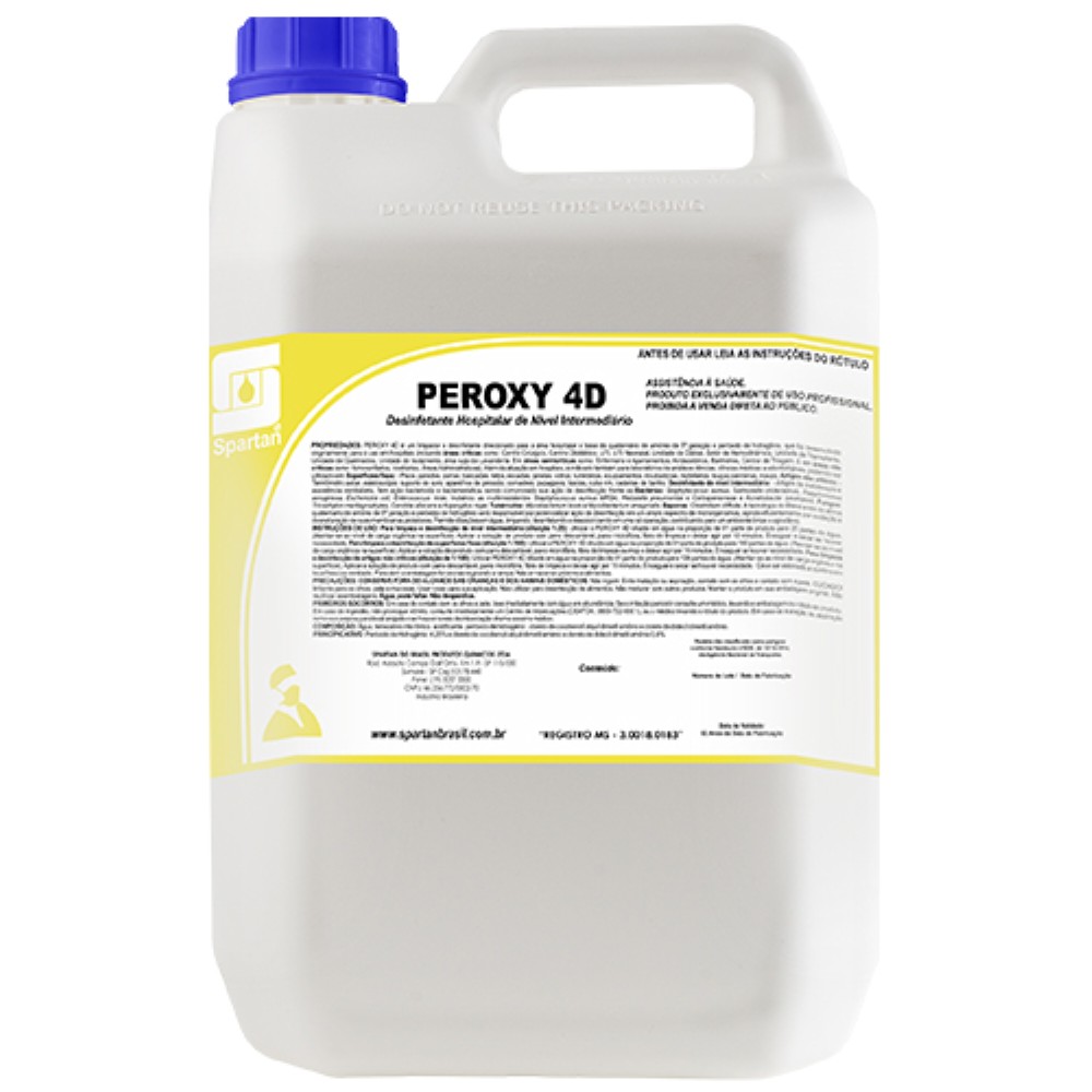 DESINFETANTE LIMPADOR PEROXI 4D 5GERACAO SPARTAN 5LT