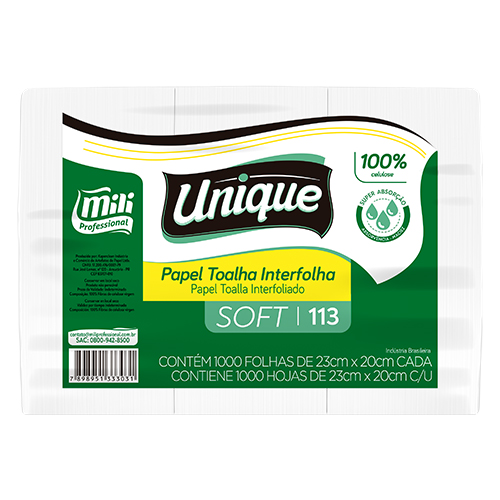 TOALHA PAPEL 2 DOBRAS 1000 FOLHAS 20X23