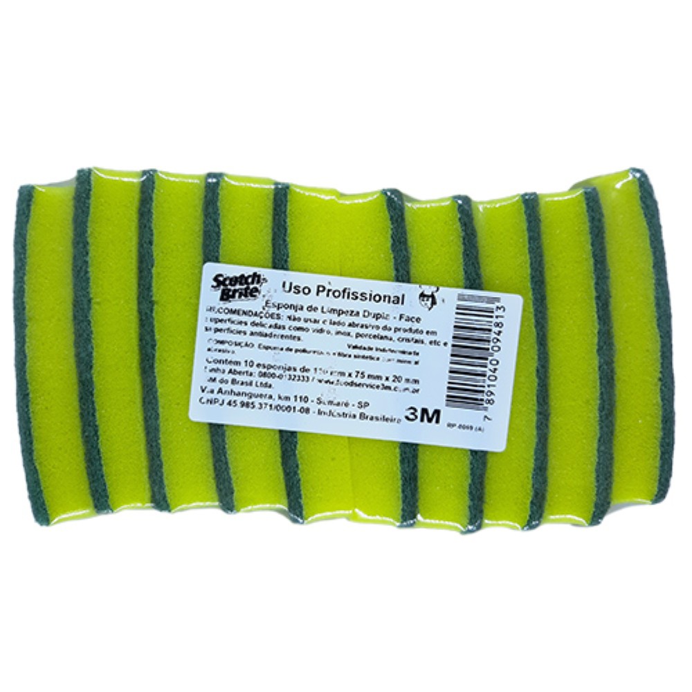 ESPONJA DUPLA FACE SCOTCH BRITE 10 UNIDADES