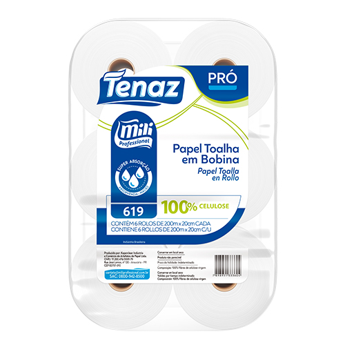 TOALHA BOBINA 6X200M PRO MILI 27G