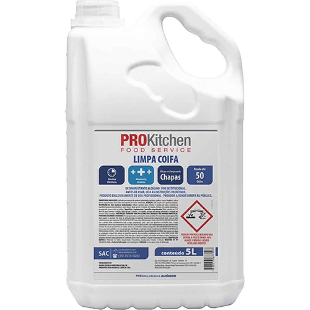 LIMPA COIFA PROKITCHEN 5LT AUDAX 