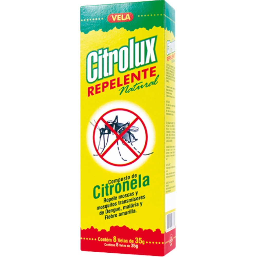 VELA DE CITRONELA REPELENTE NATURAL 8UN X 35G CITROLUX