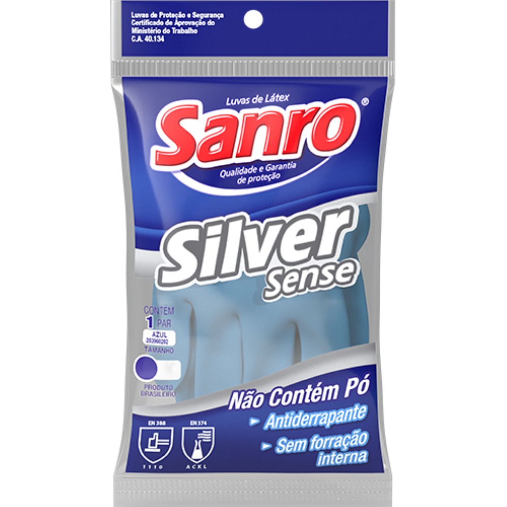 LUVA FORRADA AZUL SENSE VERNIZ XG SANRO