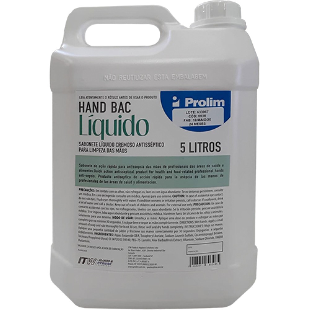 SAB. HAND BAC PREMIUM 5LT ANTI-SEPT. ADP