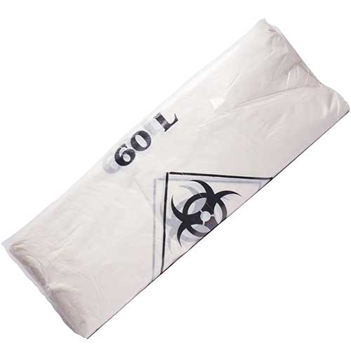 SACO BRANCO  HOSPITALAR 60 LITROS ECO GOIAS PLASTICOS 100 UNIDADES