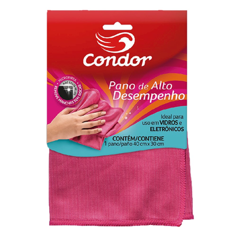 PANO MICROFIBRA VIDROS 40X30CM CONDOR