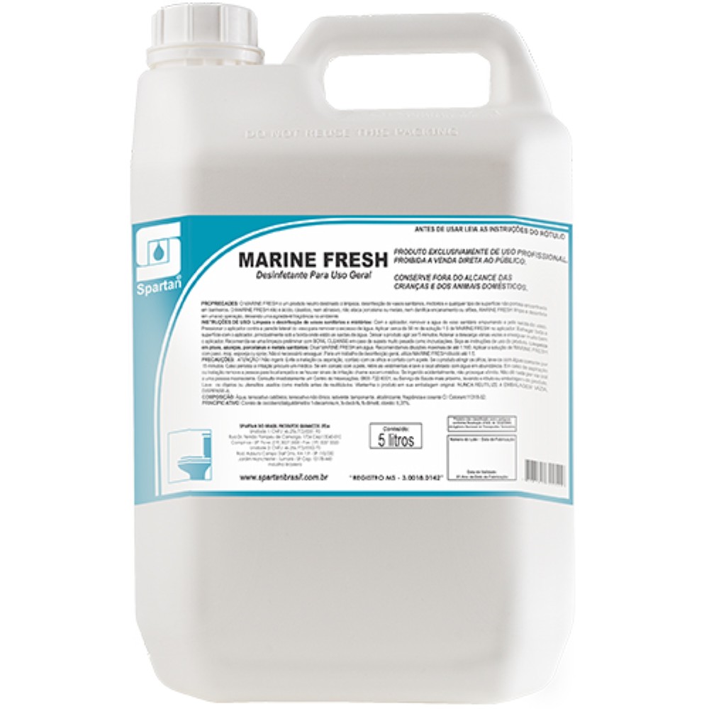 DESINFETANTE MARINE FRESH 5L SPARTAN  DILUICAO 1/100