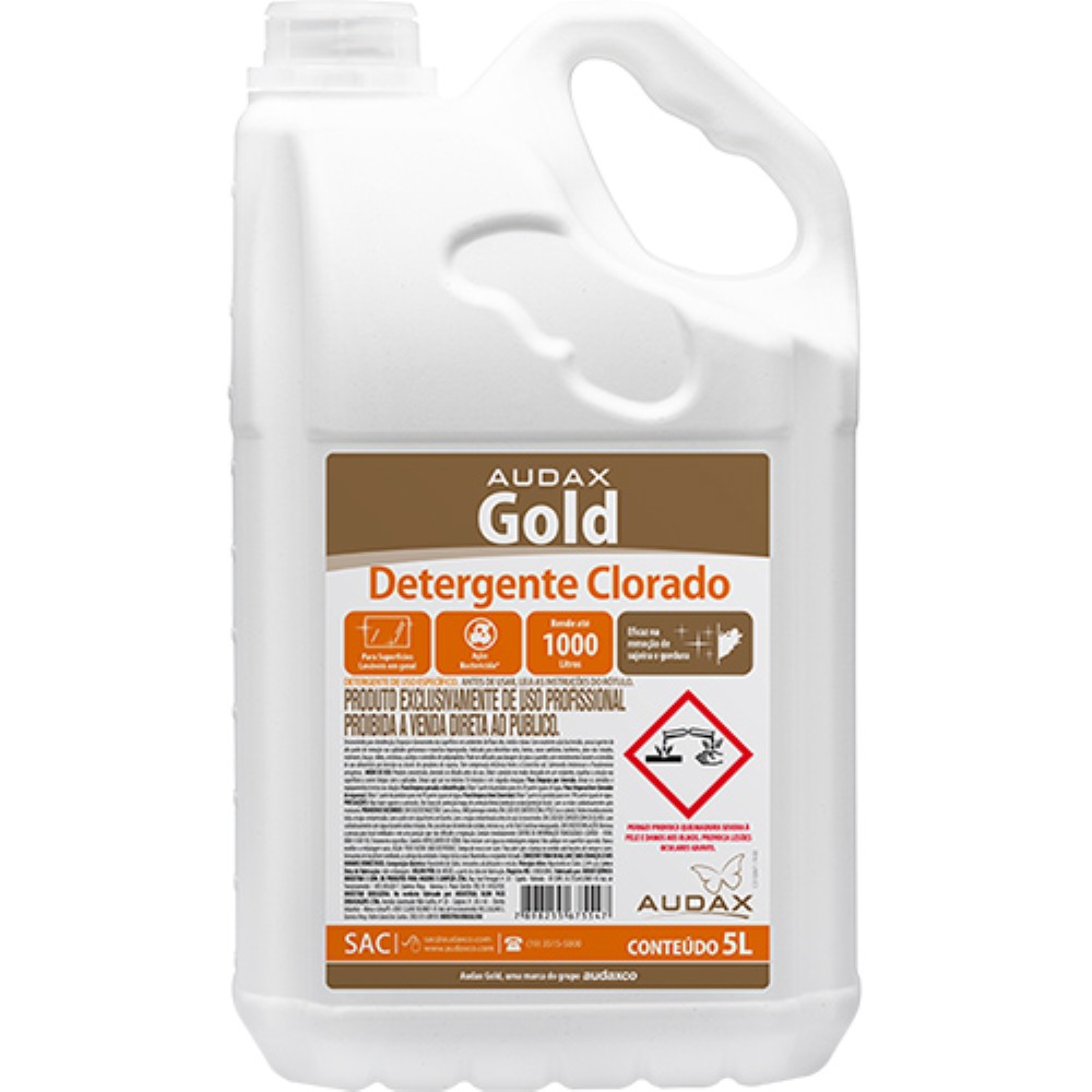 DETERGENTE ALCALINO GEL CLORADO GOLD 5LT