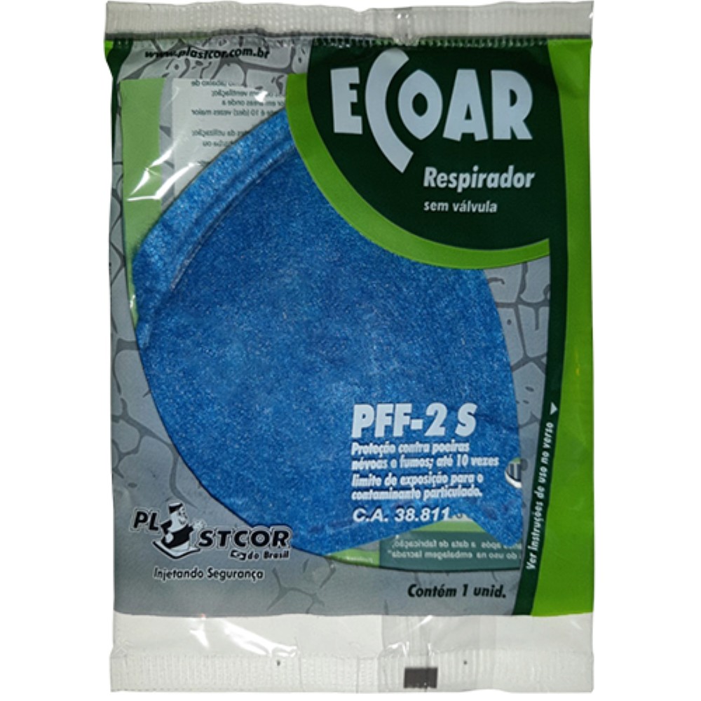 MASCARA RESPIRATORIA PFF2 SEM VALVULA AZUL N95 PLASTCOR