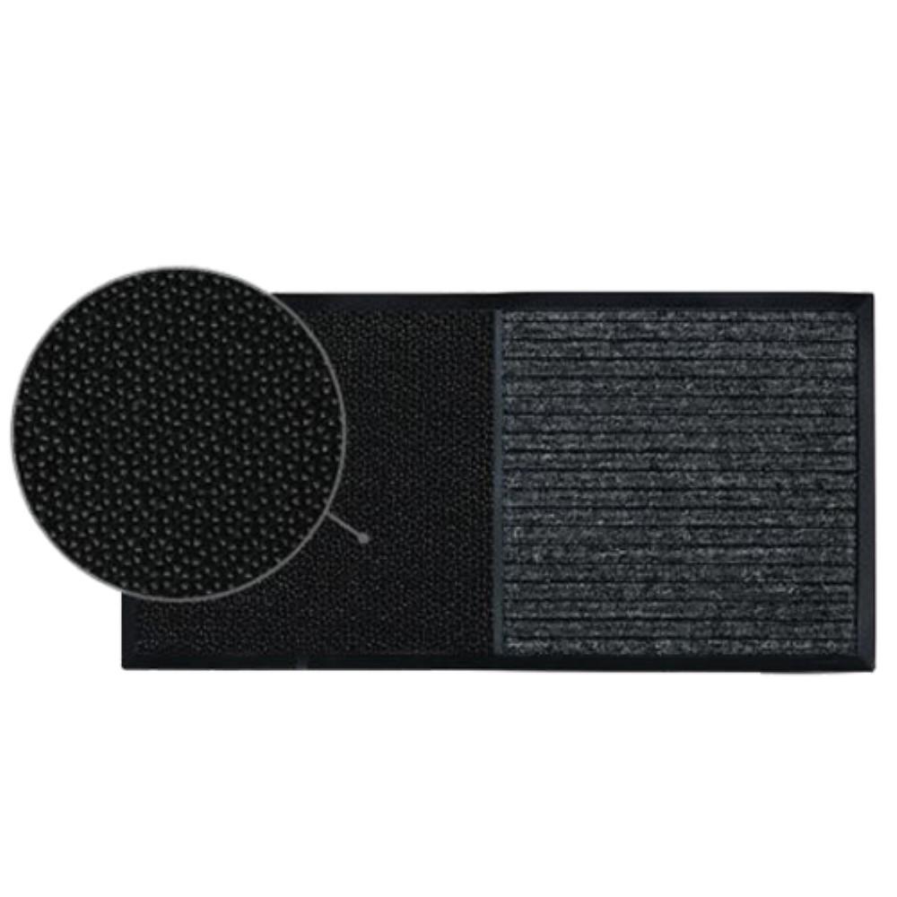 TAPETE SANITIZANTE E SECANTE 78X40CM PRETO KAPAZI