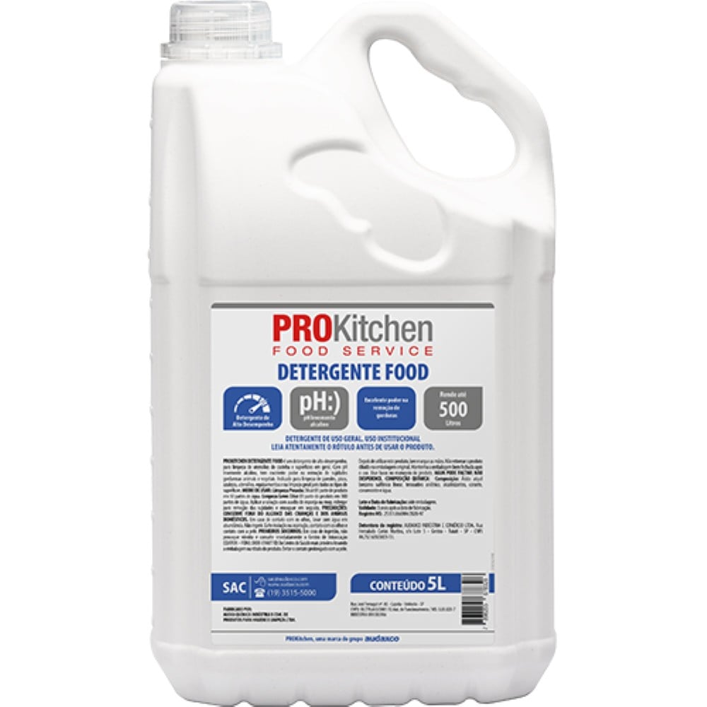 DETERGENTE FOOD PROKITCHEN AUDAX 5L 1:100