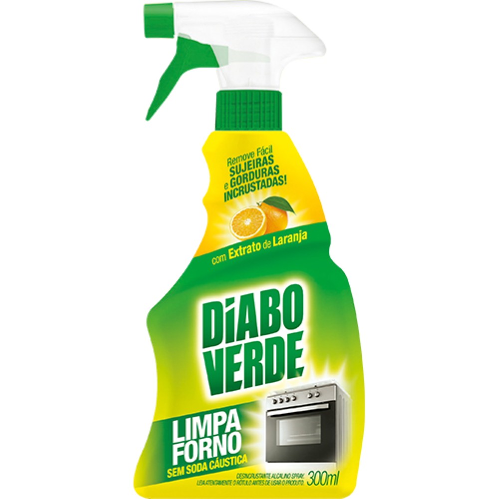 LIMPA FORNO PULVERIZADOR 300ML DIABO VERDE