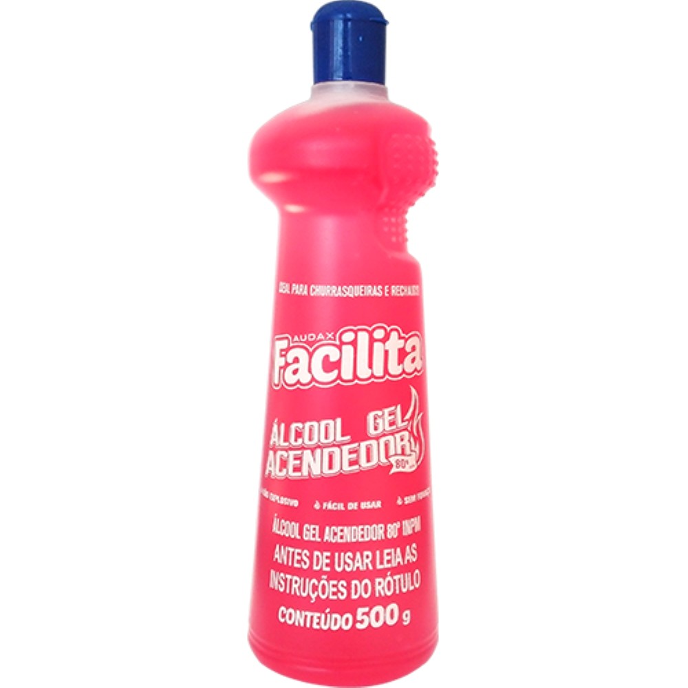 ALCOOL GEL 500G PARA QUEIMA FACILITA 